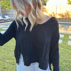 Hoodie knit pullover